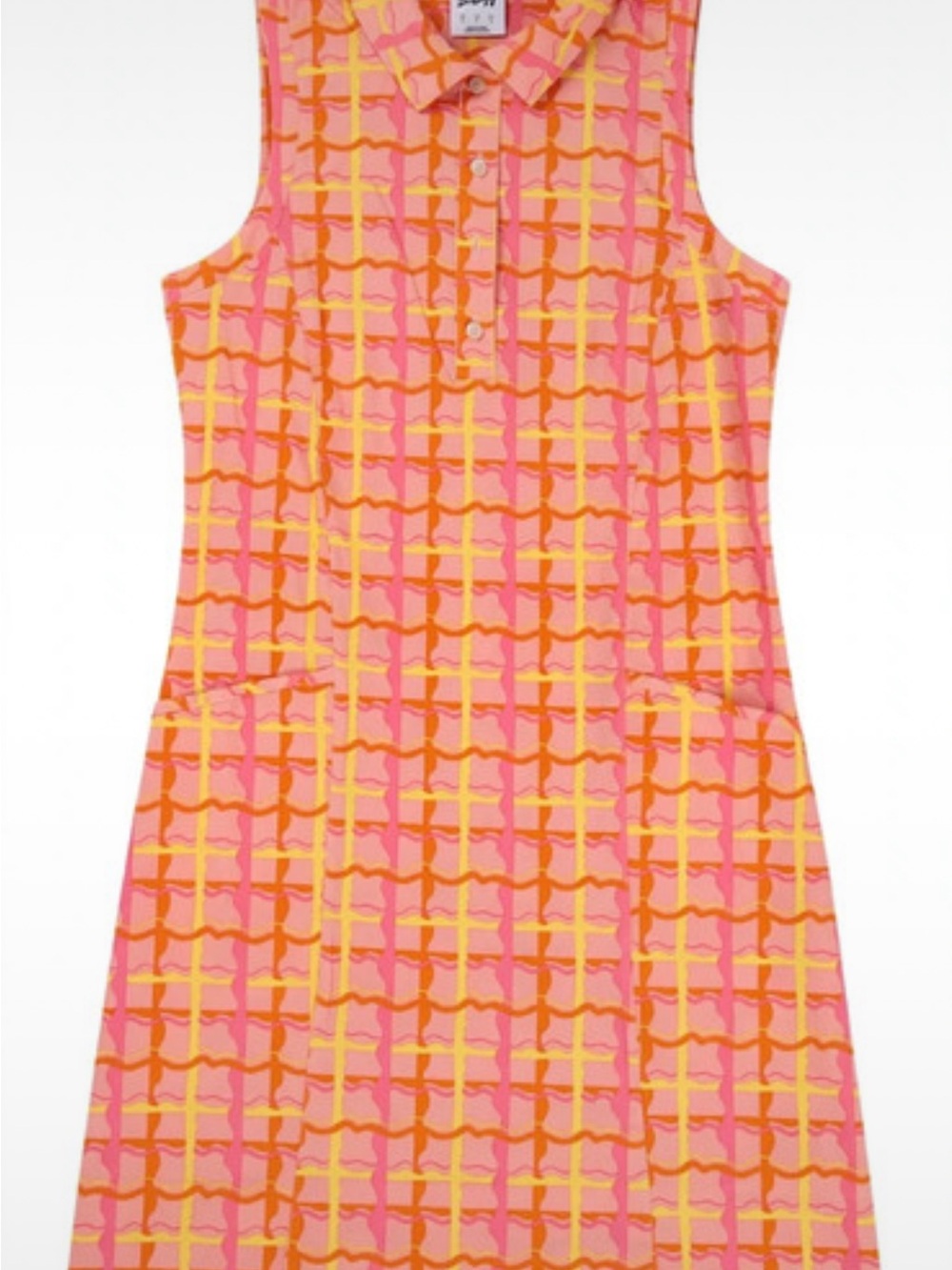 Puma Pink and Yellow Sleeveless Polo Mini Dress - Picture 2 of 7